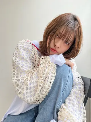 ミディアム ホラオク カナエのヘアスタイル