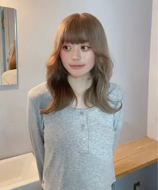 セミロング カラー メンズカットモデル/ いぶきのヘアスタイル