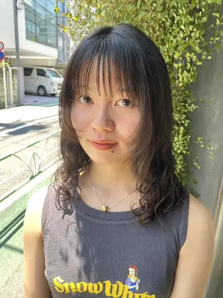 パーマ セミロング 🌼U24 ヘアデザインラボのヘアスタイル