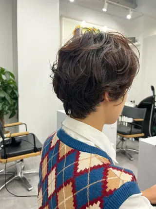 ショート パーマ 門崎未依/レイヤー/ メンズカット🪿🌼のヘアスタイル