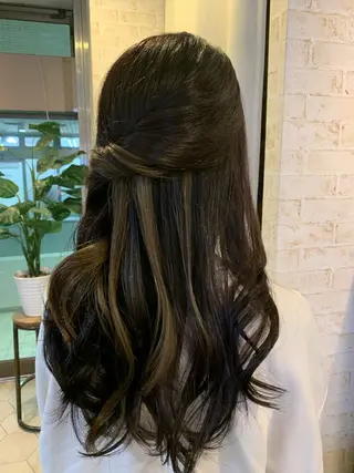 ロング カラー ヘアアレンジ ✨縮毛矯正✨髪質改善 ナカシマ ユミのヘアスタイル