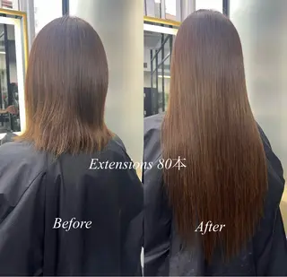 ロング カラー シールエクステ特化 ハイトーン、NANAのヘアスタイル