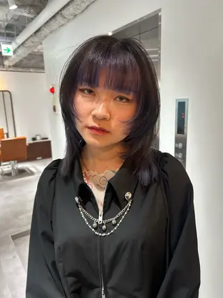 セミロング カラー ヘアアレンジ レイヤーカット //金子 聖汰のヘアスタイル