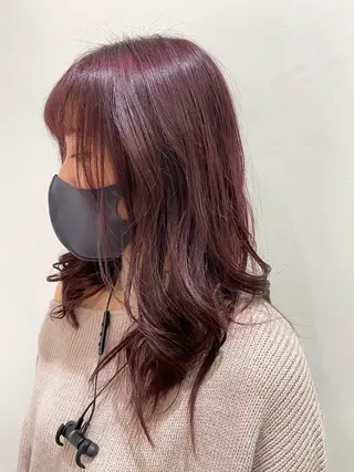 セミロング カラー ナカタケ ユウのヘアスタイル