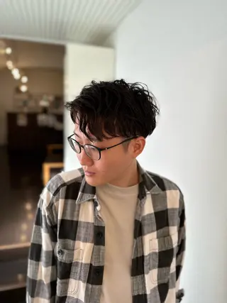 ショート パーマ メンズ SALOWIN名古屋suite店所属・メンズカット/名駅 個室/千田のヘアスタイル