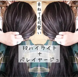 セミロング カラー テトネ タカシのヘアスタイル