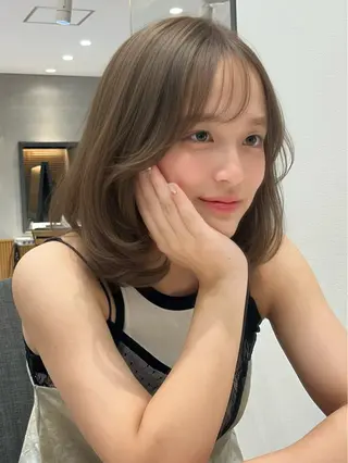 ミディアム カラー 木元 瑛✂︎ボブのヘアスタイル