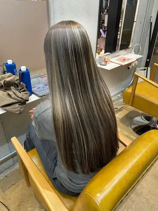 ロング カコ/レイヤーカット ヘアアレンジのヘアスタイル