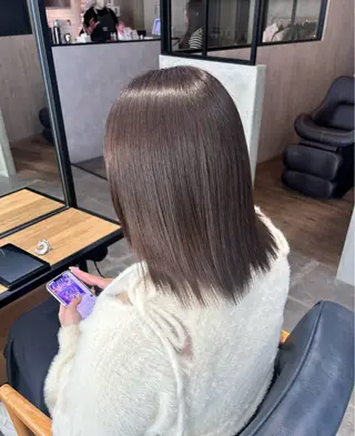 ミディアム カラー 韓国×髪質改善カラー 💎hinaのヘアスタイル