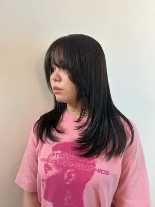 セミロング カラー マツエク/ハイト ーン🌺kae🌺のヘアスタイル