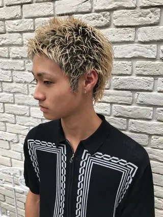 ショート カラー メンズ JUNES 原宿所属・谷口 佑介のヘアスタイル