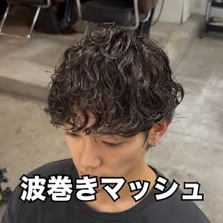 パーマ メンズ ボブ/レイヤー/透明 感カラー/dai🌿のヘアスタイル