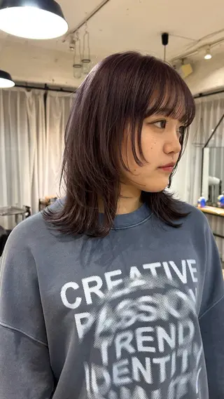 ミディアム カラー じゅわっと暖色カラー 🍊Moemiのヘアスタイル