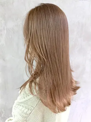 カラー パーマ ヘアアレンジ セミロング ITbyALBUM 松戸のヘアスタイル