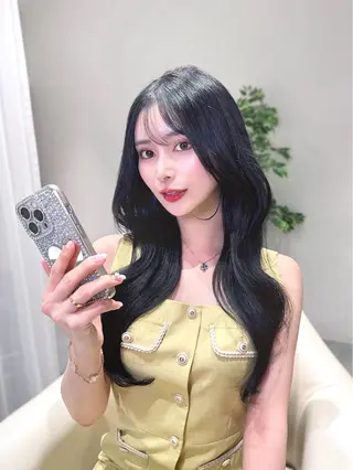 ミディアム カラー 韓国ヘア/レイヤー/ 顔まわり/りょーとのヘアスタイル