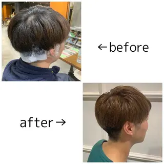 カラー メンズ 髪質改善カラー&TR 縮毛矯正/弱酸性矯正のヘアスタイル