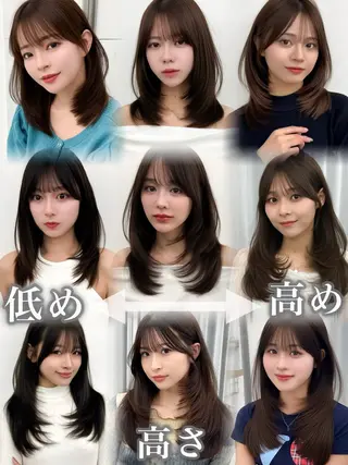 ミディアム カラー ヘアアレンジ 最小顔周り&レイヤー 特化/池袋/kokiのヘアスタイル