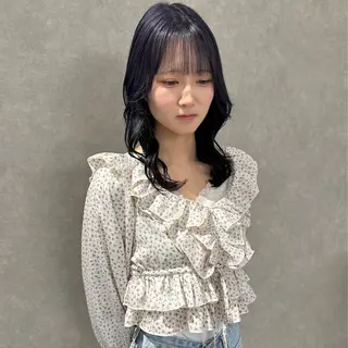 ミディアム カラー はちすか るかのヘアスタイル