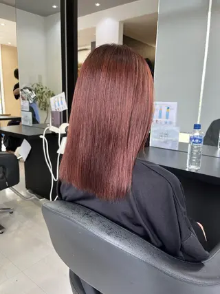 セミロング カラー 諸岡 玲のヘアスタイル