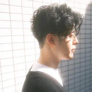 パーマ メンズ ショートボブ縮毛矯正 髪質改善のプロ山道潤のヘアスタイル