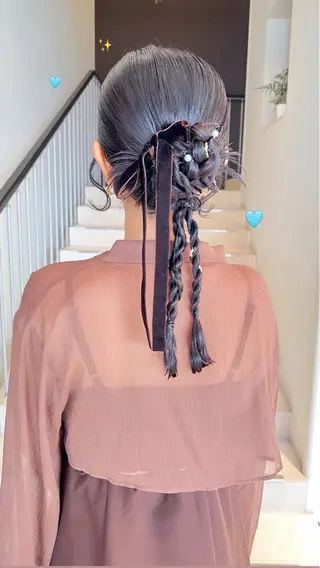 ロング ヘアアレンジ kraemerparis所属・フルガキ ハルカ天神美容室のヘアスタイル