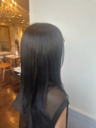 ミディアム カラー 堀 菜々花のヘアスタイル