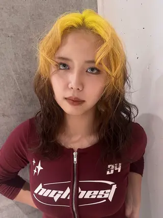 セミロング カラー nonoka/ ブリーチ/モニカのヘアスタイル