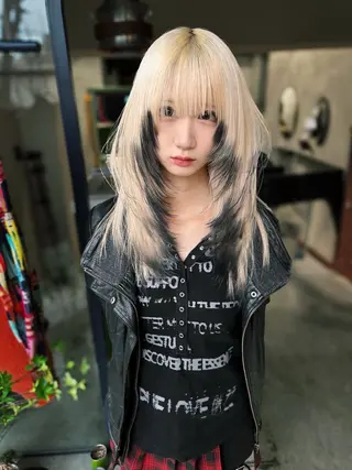 ロング カラー 🧡色落ちまで2度綺 麗なカラー🧡ヨシキのヘアスタイル