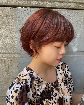 ショート カラー ヘアアレンジ satsuki 暖色・ブラウンカラーのヘアスタイル