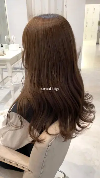 セミロング カラー mareka/顔周り /透明感カラー🤍のヘアスタイル