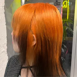 セミロング カラー ⚡️ハイトーン/ デザインカラー⚡️のヘアスタイル