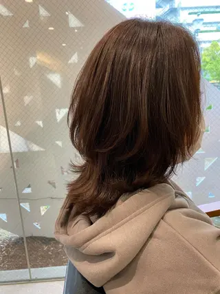 ミディアム カラー Rely 美空のヘアスタイル
