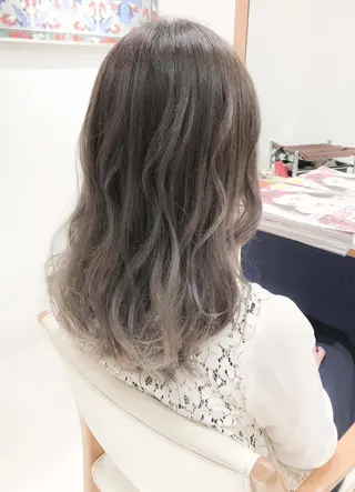セミロング カラー Days 透明感カラーのヘアスタイル