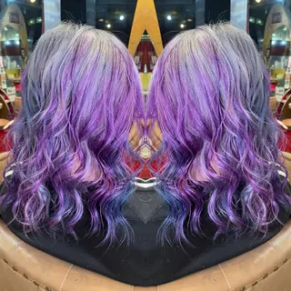 ミディアム カラー 👑派手髪/カット 👑ANRYのヘアスタイル