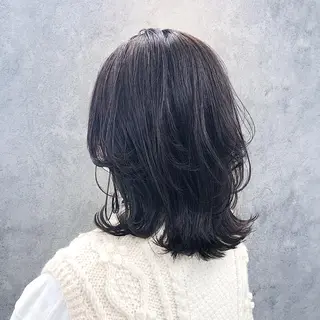 ミディアム 所渉/韓国レイヤー /ウルフカットのヘアスタイル