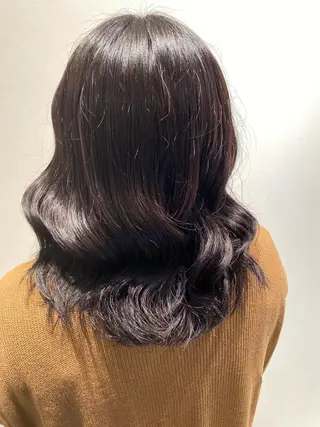 セミロング カラー 🪐SOURCE 塚口　シマブクロ🪐のヘアスタイル