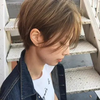 ショート カラー 縮毛矯正/ショート/ レイヤー/畑中正敏のヘアスタイル
