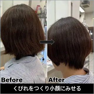 ショート graphy銀座所属・ステップボーンカット 小顔になる方法のヘアスタイル