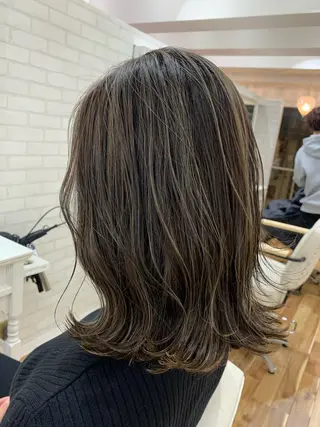 セミロング カラー Reb_keiji 👑小倉圭司のヘアスタイル