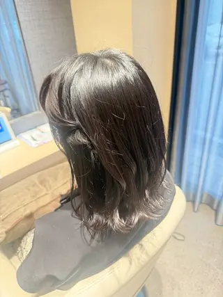 セミロング ヘアアレンジ SUGAR beautyshop所属・0円メンズモデル募集 🎄*佐藤 理呼🦌のヘアスタイル