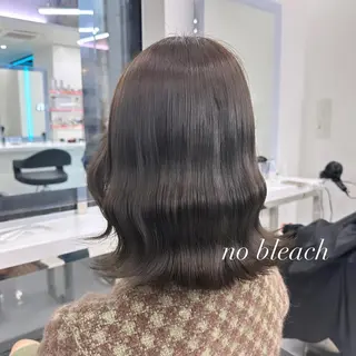 セミロング 🌼リナ🌼赤み消し オリーブ/ブラウンのヘアスタイル