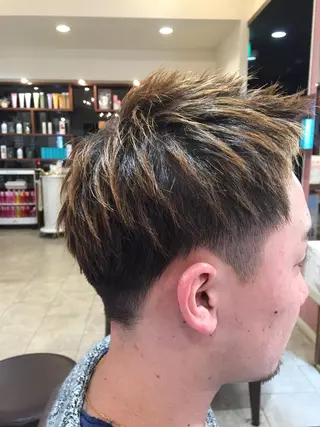 ショート カラー メンズ 髪質改善/痛ませ ないカラー/西村航大のヘアスタイル