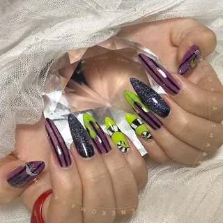 ネイル サメ猫 マーヤのネイルデザイン