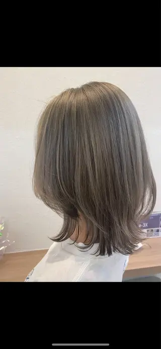 ミディアム カラー 髪質改善/縮毛矯正 ササキナツミのヘアスタイル