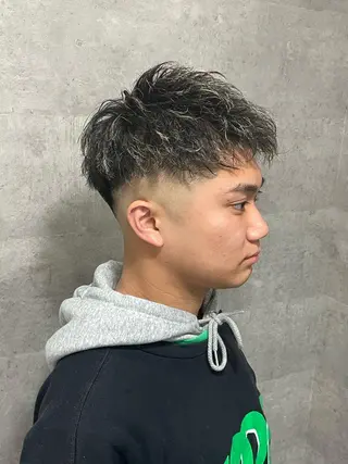 カラー パーマ メンズ Le'a所属・渋谷/フェード/ 國分 翔のヘアスタイル