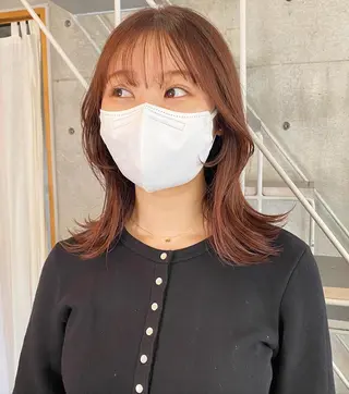 ミディアム カラー パーマ ヘアアレンジ メンズ キッズ ネイル マツエク・マツパ アイブロウ モリモト サナのヘアスタイル