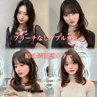 ロング カラー ヘアアレンジ 大宮🌈縮毛矯正🫧 レイヤー✨吉田光佑のヘアスタイル