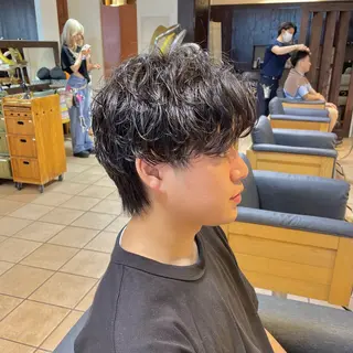 ショート パーマ メンズ すげ さやかのヘアスタイル