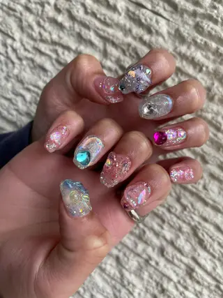 ロング カラー キッズ ネイル マツエク・マツパ アイブロウ 福田 加奈のネイルデザイン