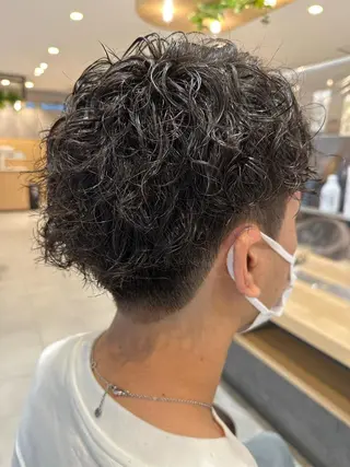 ショート パーマ メンズ 💈メンズ特化 美容師サキ💈のヘアスタイル
